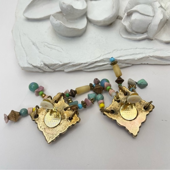 BOHEMIAN Statement Clip On Earrings - Picture 7 of 9